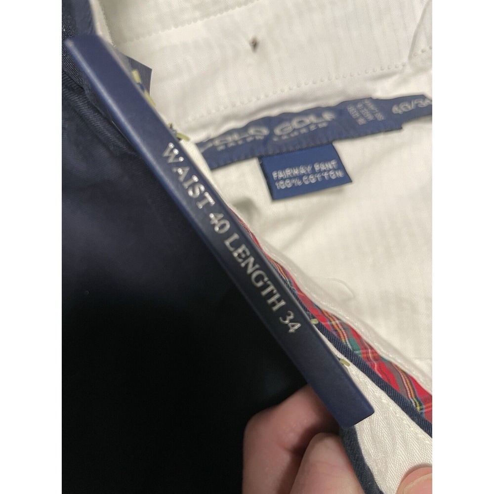 Polo Ralph Lauren Golf 40 X 34 Pants Fairway Fit Pleated Chino Blue NWT - Picture 10 of 11